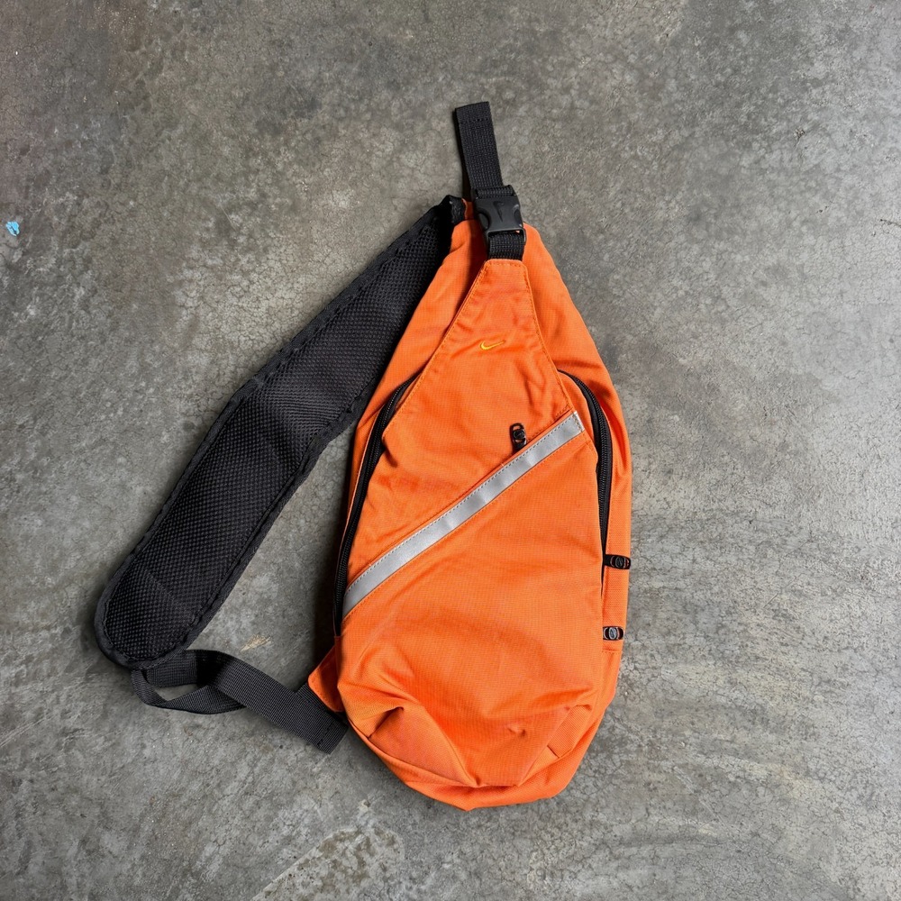 Vintage Y2K Nike Logo Sling Tactical Utility Cargo Crossbody Bag Backpack RARE